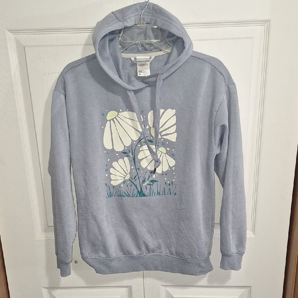 Avalanche Outdoor Supply Company Gray Cotton Hoodie Graphic Floral Design-XS - Picture 1 of 9